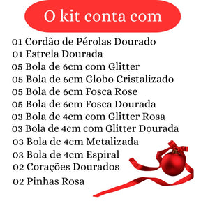 Kit 38 Peças Conjunto de Enfeites Decorativo